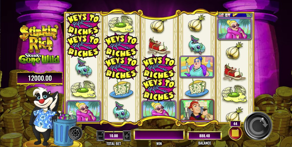 Stinkin' Rich Skunks Gone Wild Keys to Riches bonus trigger